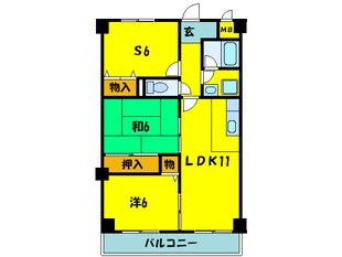 エスポワール恵我之荘の物件間取画像